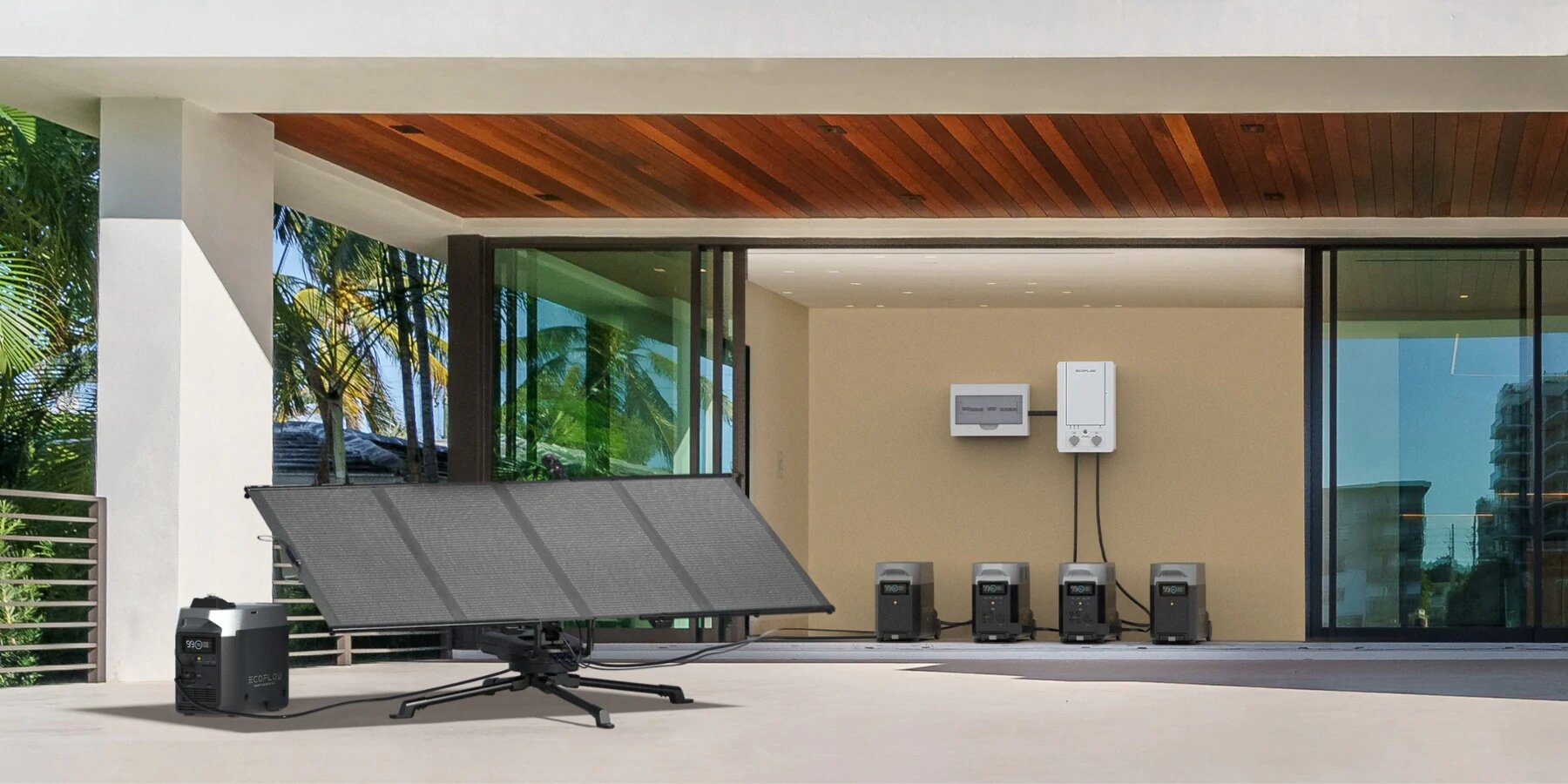 station d'énergie 220V delta pro panneau solaire ecoflow smart home panel ecoflow smart generator ecoflow